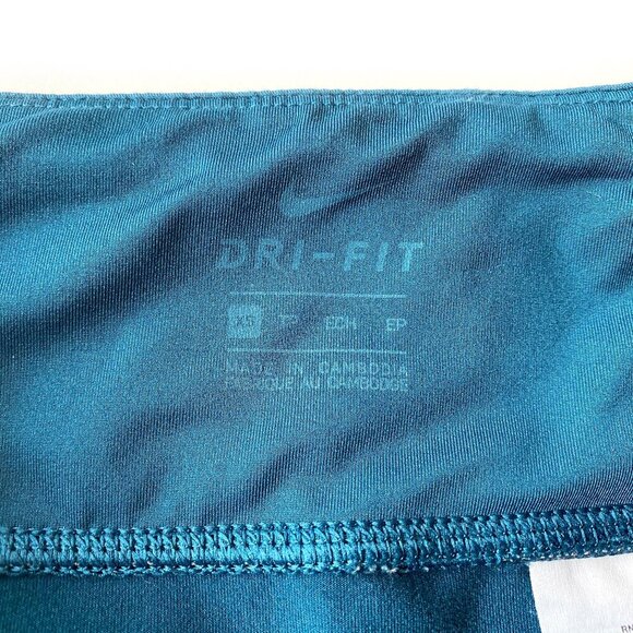 Nike Power Epic Lux Dri-FIT Capri Running Leggings Womens XS Teal Cropped Pocket - Picture 6 of 14